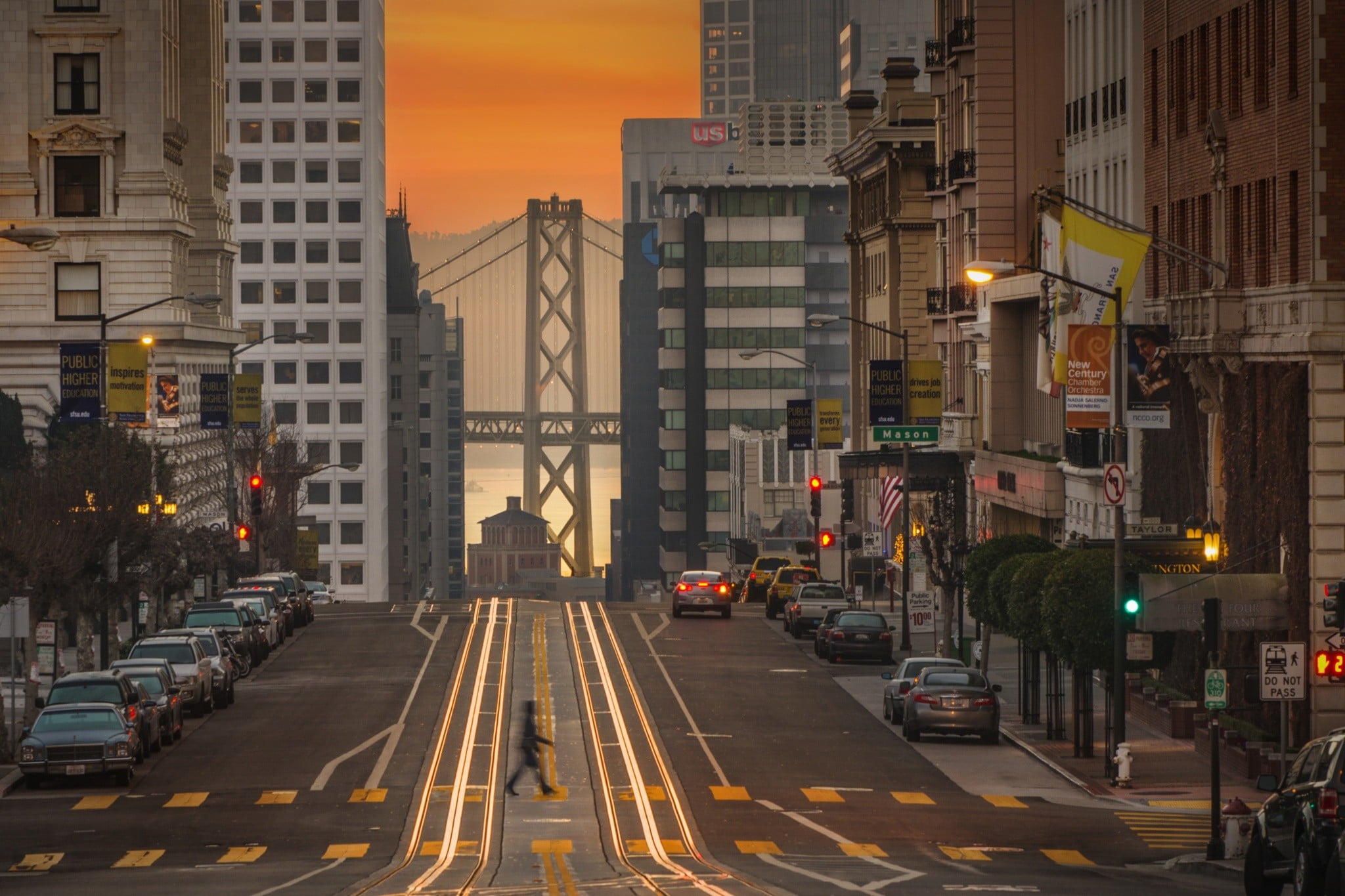 white bridge, San Francisco, cityscape