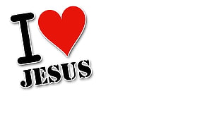 i heart Jesus sticker, text, simple background, religion