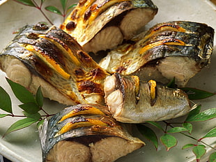 beige cooked fish