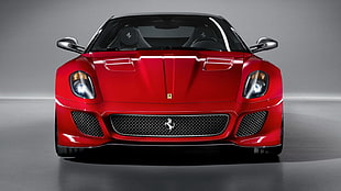 red Ferrari sports car, car, red cars