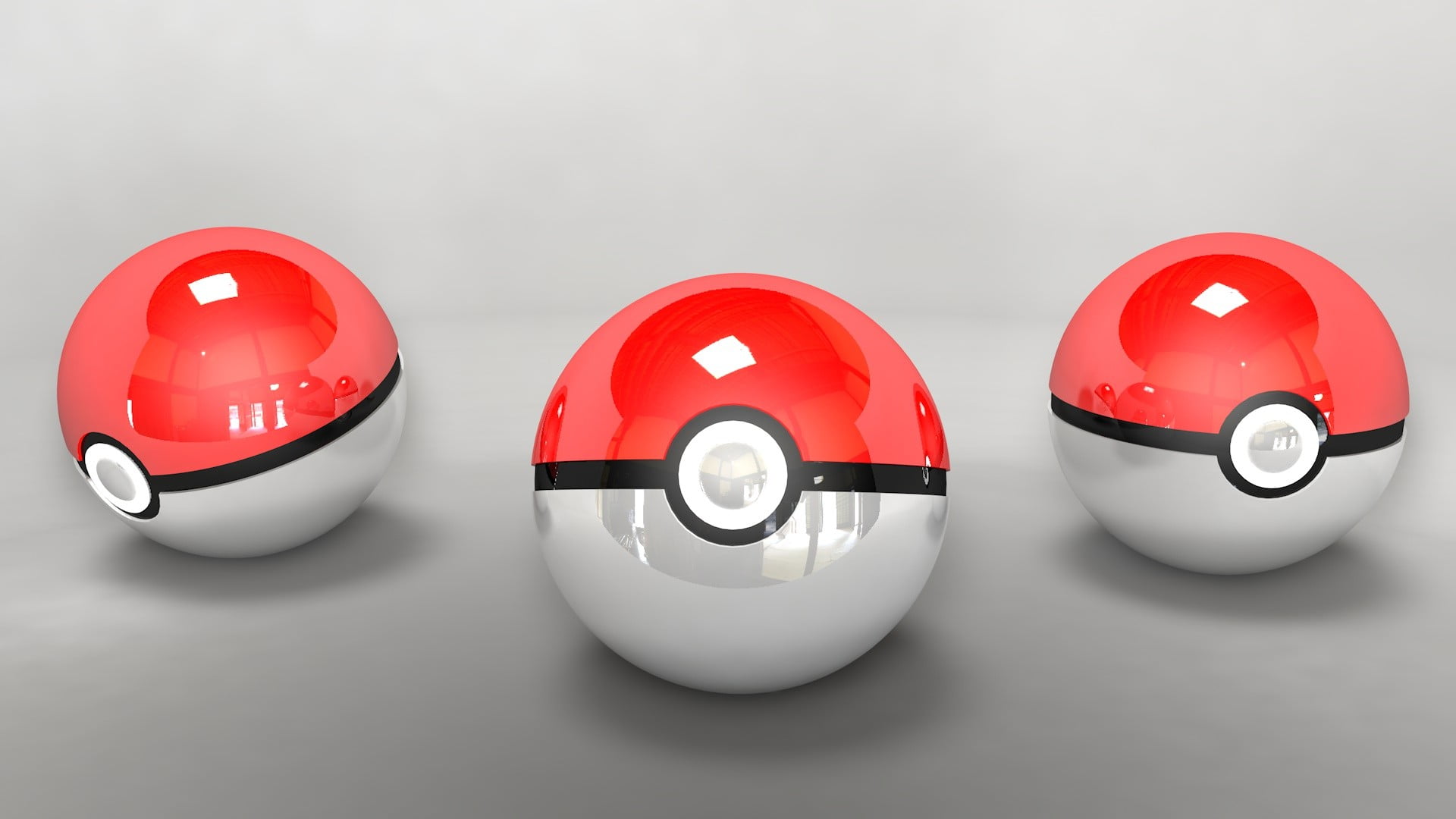 three Pokemon Pokeball, Pokémon, Pokéballs
