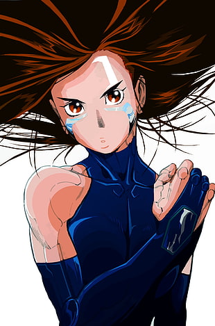 black-haired anime character illustration, Battle Angel Alita, GUNNM