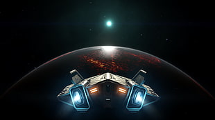 gray space ship, Elite: Dangerous, ASP Explorer