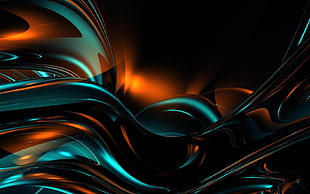 orange, green, and black illustration