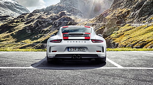 white Porsche Carerra, Porsche, Porsche 911 R, limited edition, Porsche 911R HD wallpaper