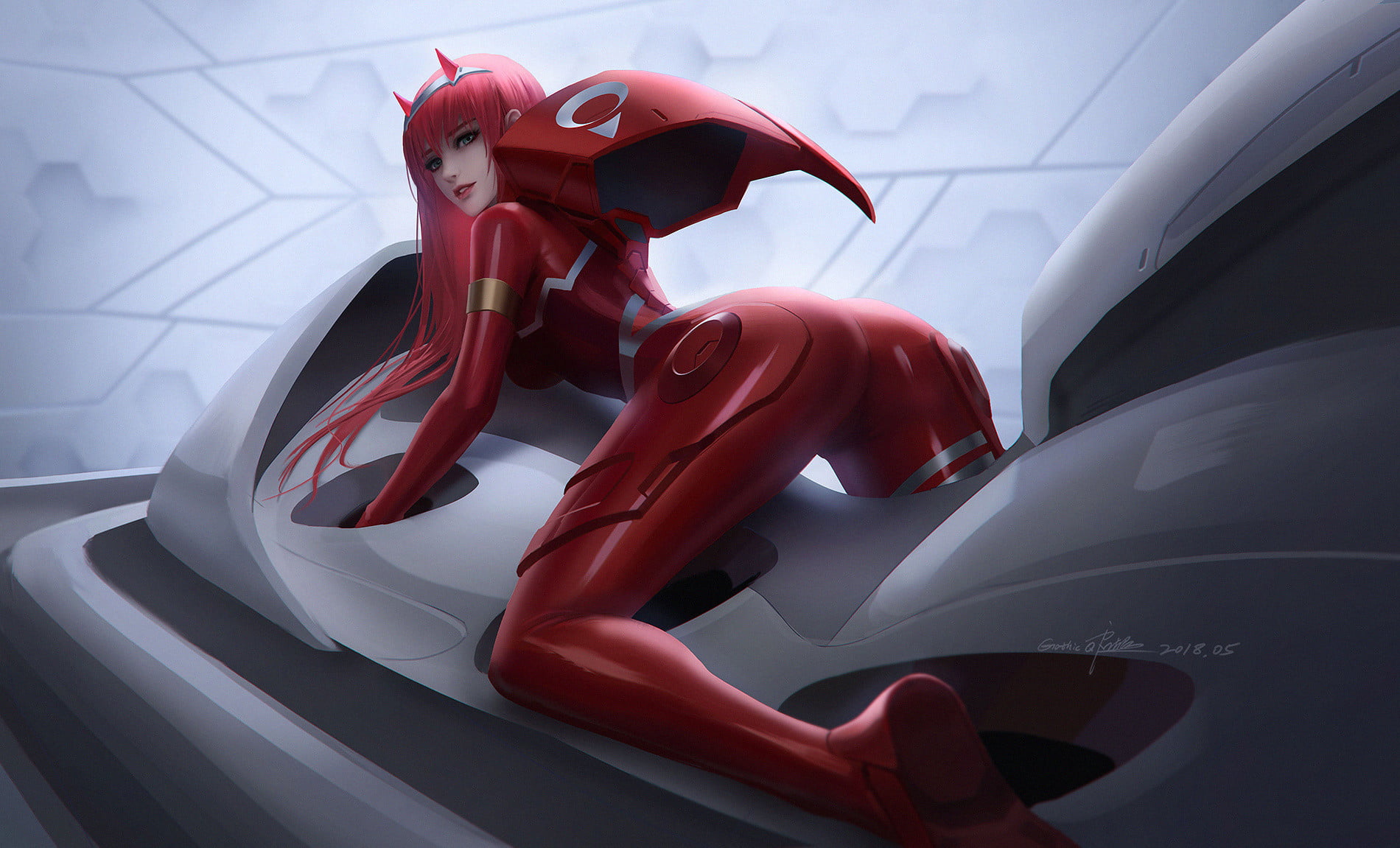 Red anime character wallpaper, Zero Two (Darling in the FranXX), Darling in  the FranXX, anime, suits HD wallpaper | Wallpaper Flare