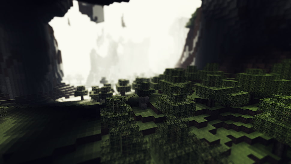 Minecraft game application HD wallpaper