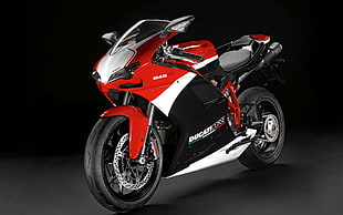 red and white Ducatti sportbike, vehicle, motorcycle, Ducati 848, Ducati 848 EVO Course Special Edition