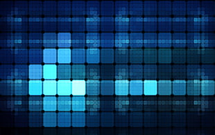 blue and white pixel wallpaper, texture, abstract, blue background HD wallpaper