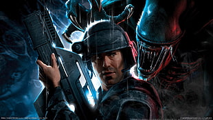 Alien game cover, video games, Aliens: Colonial Marines HD wallpaper