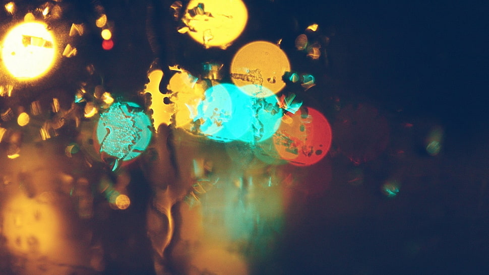 Bokeh lights photo HD wallpaper