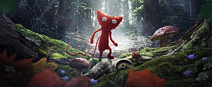red knitted cat