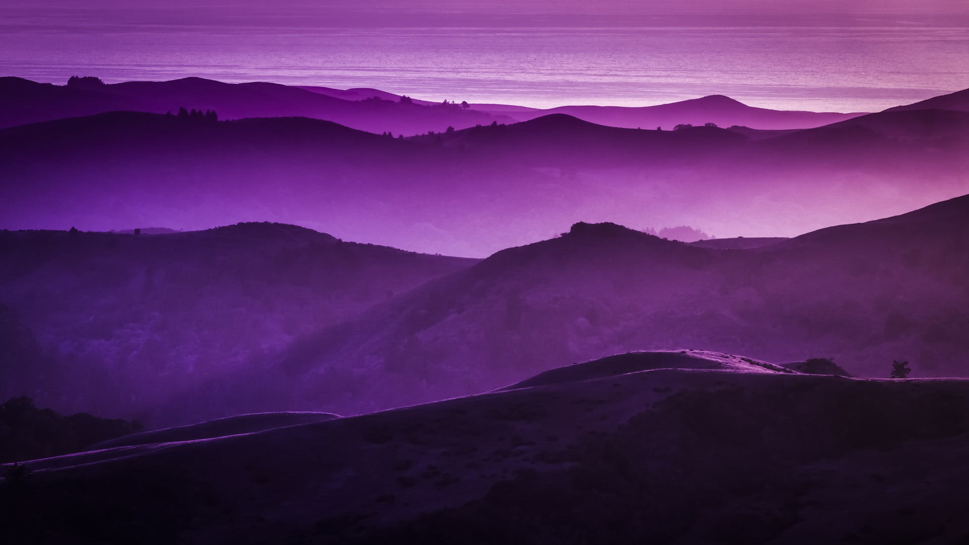 mountain range, landscape, purple, mountains HD wallpaper.
