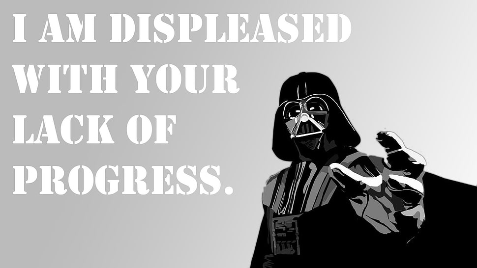 Star Wars Darth Vader illustration with text overlay, Darth Vader, motivational, text, simple background HD wallpaper