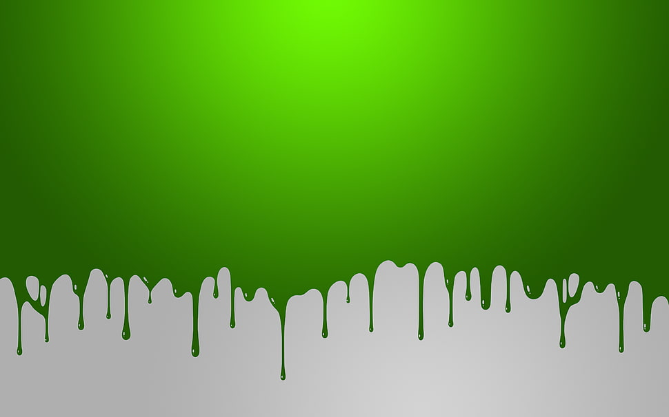 green paint illustration, digital art, solid color HD wallpaper