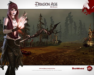 Dragon Age Origin digital wallpaper, video games, Dragon Age, Dragon Age: Origins, Morrigan HD wallpaper