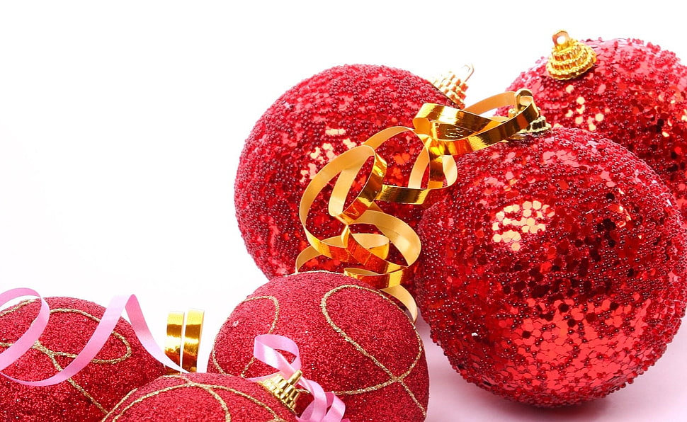 red bauble HD wallpaper