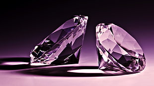 two purple gemstones