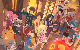 anime series digital wallpaper, Little Busters!, Kamikita Komari, Noumi Kudryavka, Miyazawa Kengo