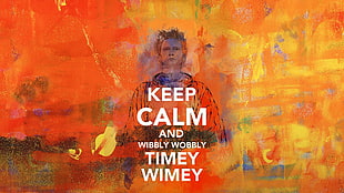 Keep Calm and Wibbly Wobbly Timey Wimey wallpaper, Doctor Who, The Doctor, David Tennant, Tenth Doctor HD wallpaper