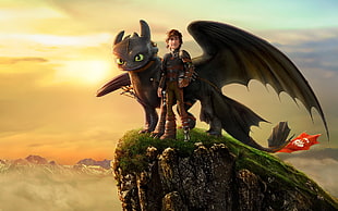 Toothless illustration, How to Train Your Dragon 2, animated movies, movies