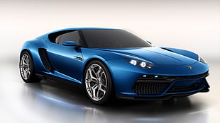 blue coupe, Lamborghini Asterion, car