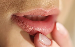 person's lips, lips, pink HD wallpaper