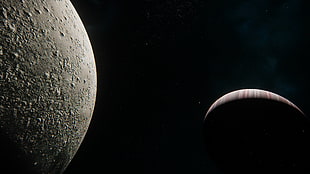 gray planet, Star Citizen, video games, space HD wallpaper