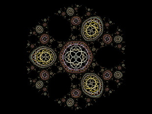 brown Mandala artwork with black background