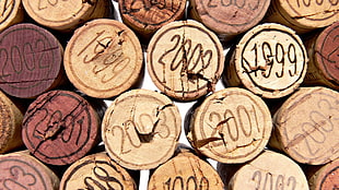 assorted-color corks, wood, cork