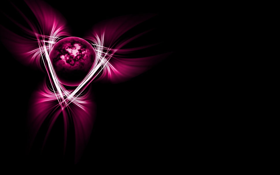 pink and black illustration HD wallpaper