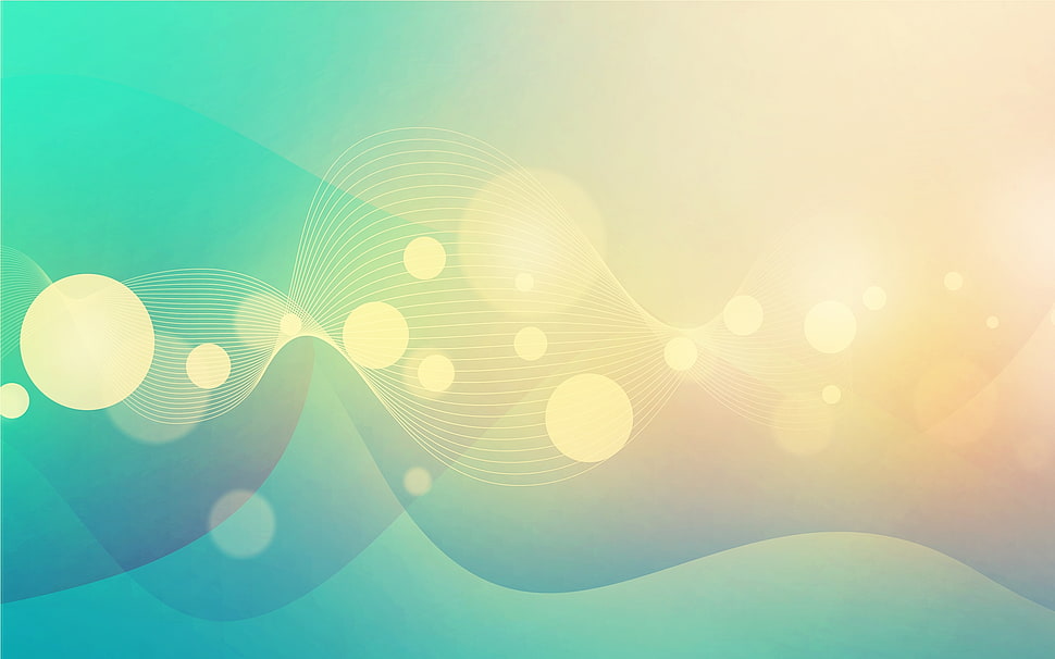 green and yellow abstract painting HD wallpaper