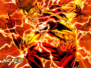 Kid Flash wallpaper, Kid Flash, superhero