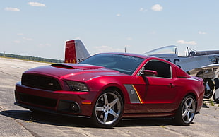 red Ford Mustang