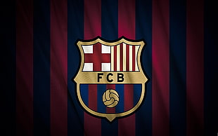 red and white NFL logo, FC Barcelona HD wallpaper