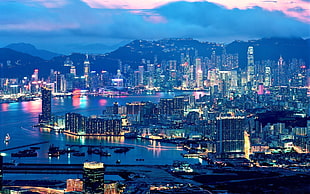 city buildings photo, city, cityscape, Hong Kong, China HD wallpaper