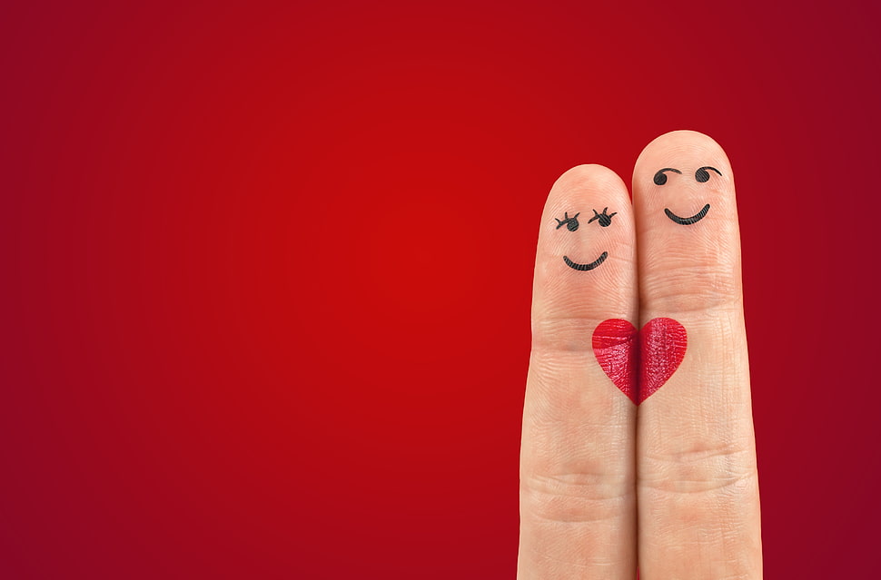 two fingers close to each other HD wallpaper