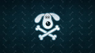 puppy and bone illustration, humor, Wallace & Gromit, Gromit, artwork