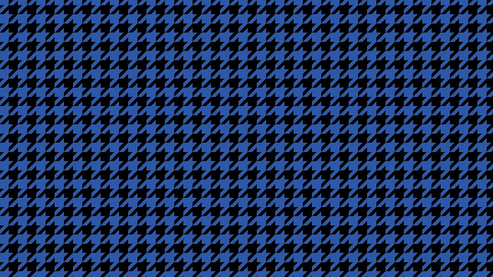 black and blue houndstooth textile, pattern, abstract, texture HD wallpaper