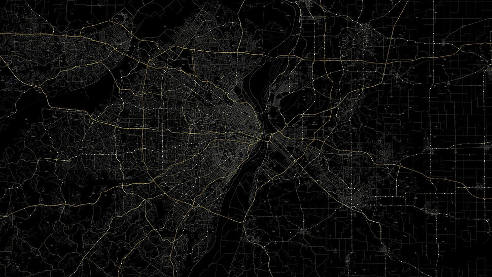 map black and gray illustration HD wallpaper
