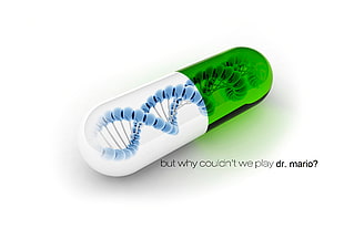 white and green medicine pill, digital art, simple background, typography, science HD wallpaper