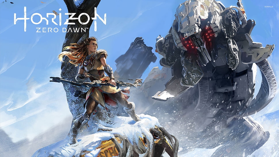 Horizon Zero Dawn poster, Horizon: Zero Dawn, Aloy (Horizon: Zero Dawn), guerrilla games HD wallpaper