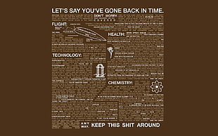 Let's say you've gone back in time text, infographics, time travel, science HD wallpaper