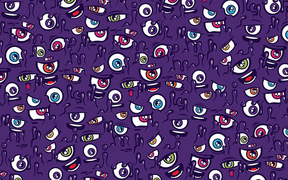 purple eyes wallpaper HD wallpaper
