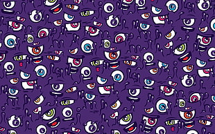 purple eyes wallpaper HD wallpaper