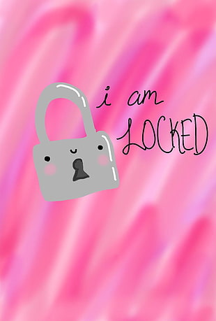 gray security lock illustration HD wallpaper