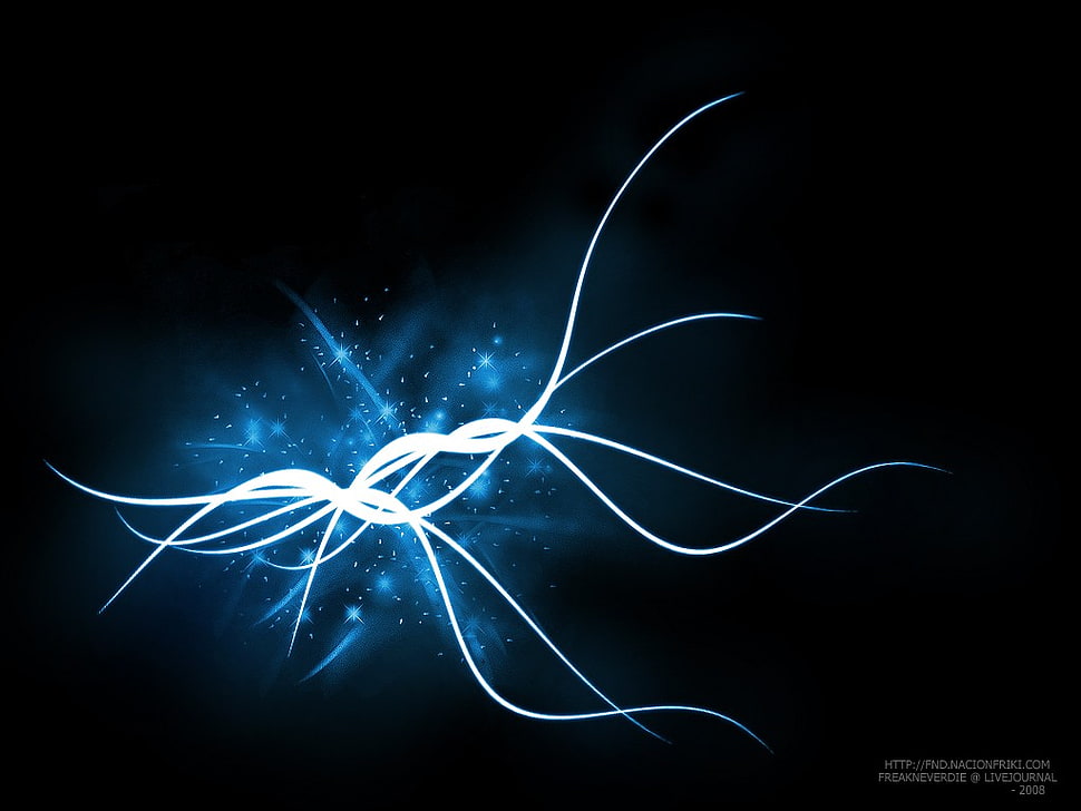 white and blue digital wallpaper, abstract HD wallpaper
