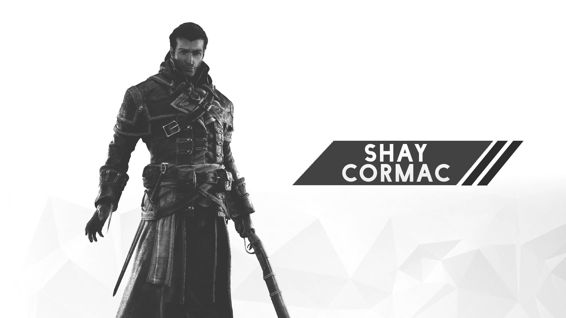 Shay Cormac poster, Assassin's Creed, digital art, minimalism, 2D