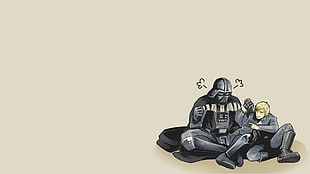 Darth Vader clip art, Darth Vader, Star Wars, simple background, Luke Skywalker HD wallpaper