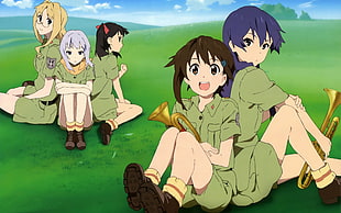 Anime,  Children,  Teacher,  Meadow HD wallpaper